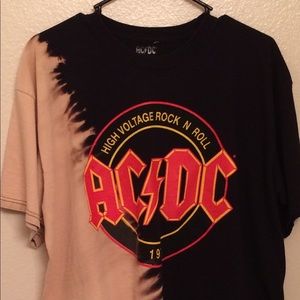 Tie dyed AC/DC Classic Rock Top